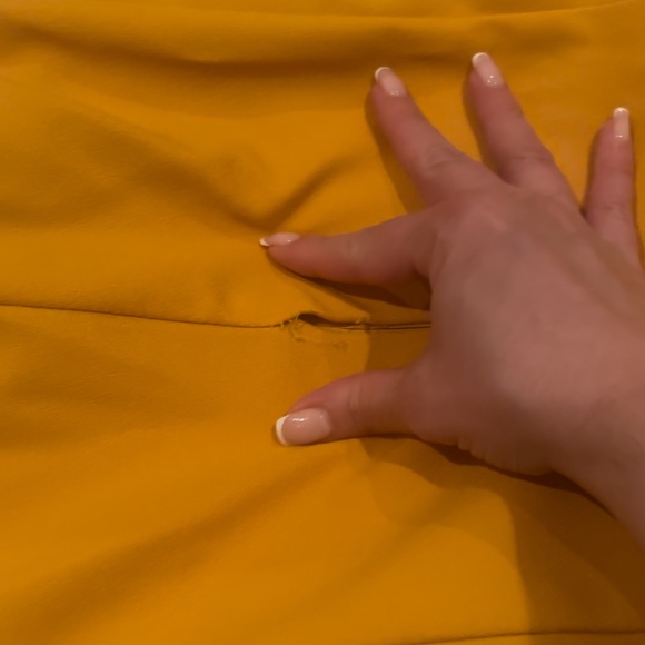 Beautiful mustard, yellow gown, one shoulder - Picture 3 of 4